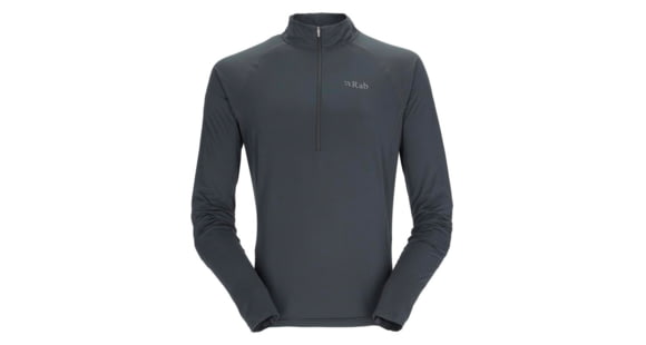 Rab Sonic Long Sleeve Zip - Men's, Beluga, Large, QBL-03-BEL-LRG