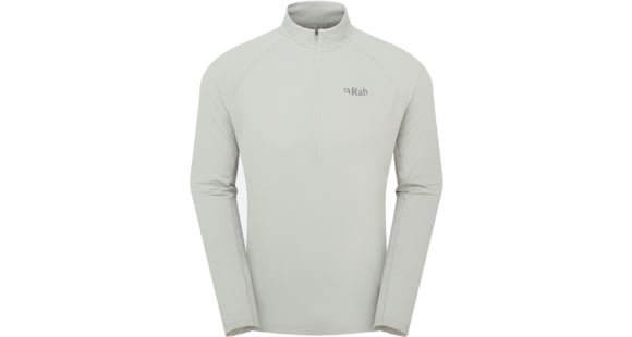 Rab Sonic Long Sleeve Zip - Men's, Light Zinc, Medium, QBL-03-LZN-MED