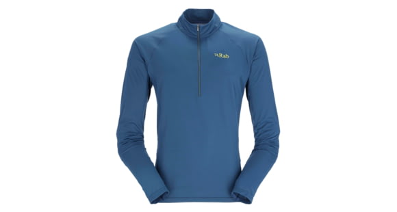 Rab Sonic Long Sleeve Zip - Mens, Nightfall Blue, Large, QBL-03-NFB-LRG
