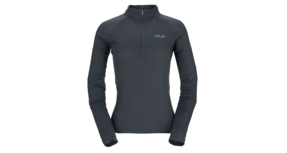 Rab Sonic Long Sleeve Zip - Women's, Beluga, 12, QBL-04-BEL-12