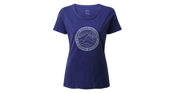 Rab Stance 3 Peaks Short Sleeve Tee - Women's, Blueprint, 10, QCB-11-BP-10