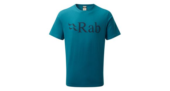 Rab Stance Logo Short Sleeve Tee - Men's, Azure, Medium, QCB-08-AZ-M