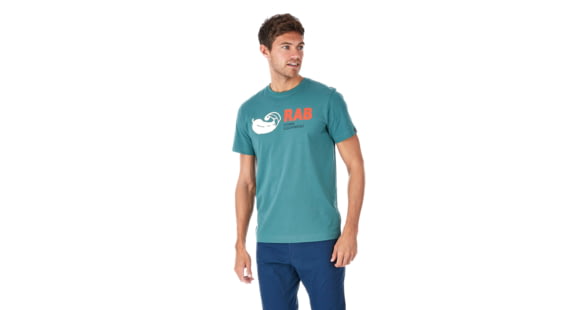 Rab Stance Vintage SS Tee - Men's, Bright Arctic, Medium, QCB-13-BA-M