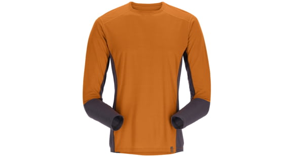 Rab Syncrino Base LS Tee - Men's, Marmalade, Large, QBL-32-MAM-LRG
