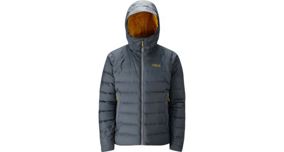 Rab Valiance Jacket - Men's, Steel/Dijon, Large, QDN-62-ST-L
