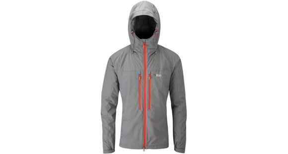 Rab Vapour-Rise Lite Alpine Jacket - Men's-Smoke/Red Zip-Large