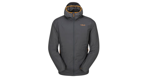 Rab Vital Hoody - Men's, Graphene Marmalade, Medium, QWS-48-GRM-MED