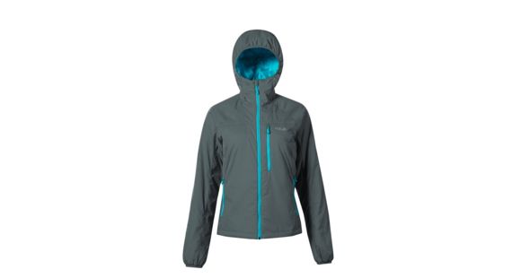 Rab Women's Endurance X Hoodie, Dark Slate/Peacock, Size 10, QXI-23-DS-10
