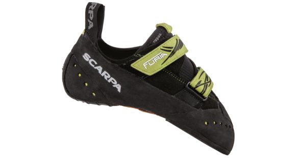 Scarpa Furia Climbing Shoe - Men's-Black/Lime-42.5