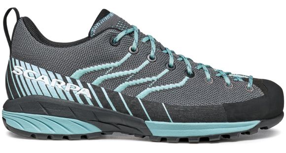 Scarpa Mescalito KN Climbing Shoes - Women's, Grey/Aqua, 41, 72111-352-GryAqua-41