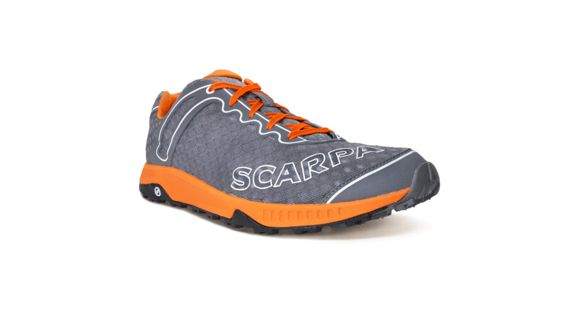 Scarpa Tru Trail Running Shoe - Men's-Grey/Orange-Medium-44.5