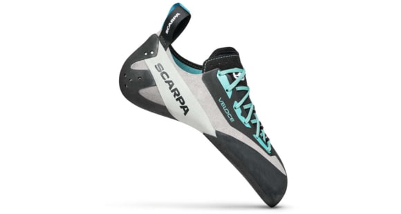 Scarpa Veloce L Climbing Shoes - Womens, Light Grey/Maldive, 41.5, 70079/002-LtgryMal-41.5