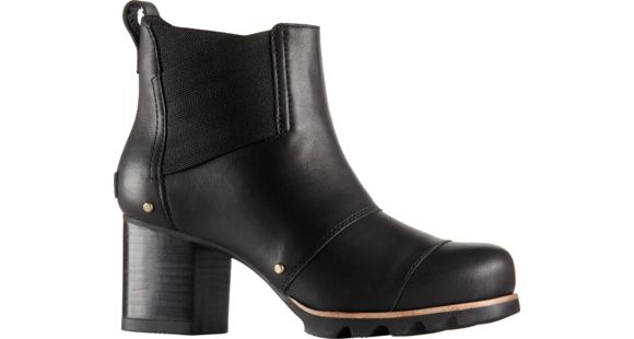 Sorel Addington Chelsea Leather Casual Boot - Women's-Black/Kettle-Medium-8