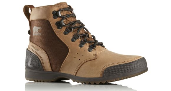 Sorel Ankeny Mid Hiker Ripstop Casual Boot - Men's-Grizzly Bear/Hickory-Medium-10.5