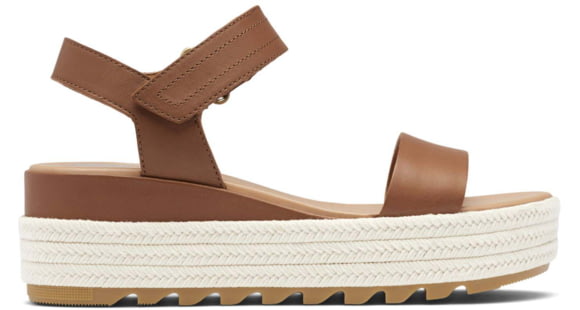 Sorel Cameron Flatform Leather Sandals - Women's, Velvet Tan/Chalk, 7 US, 1999471-242-7