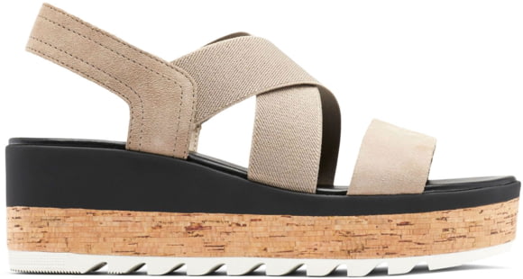 Sorel Cameron Flatform Slingback Sandals - Women's, Omega Taupe/Sea Salt, 8 US, 1999121-264-8