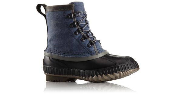 Sorel Cheyanne Short Casual Boot, Youth, Collegiate Navy/Quarry, 5 US, 1796061464-5