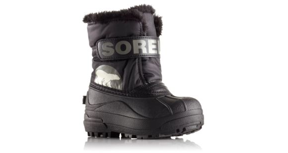 Sorel Childrens Snow Commander Winter Boot, Black, Charcoal, 12.5, 1638111010-12.5