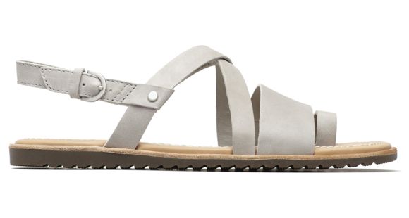 Sorel Ella Criss Cross Casual Sandals - Womens, Dove, 10.5, 1841301081-10.5