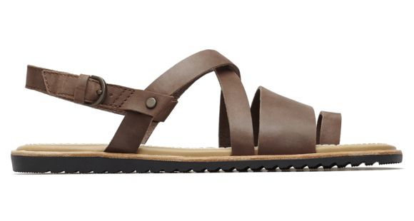 Sorel Ella Criss Cross Casual Sandals - Womens, Tobacco, 5, 1841301256-5
