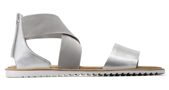 Sorel Ella Sandal Casual Sandals - Womens, Pure Silver, 5, 1843801034-5