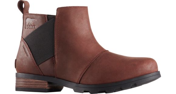Sorel Emelie Chelsea Casual Boot - Women's-Redwood/Black-Medium-9