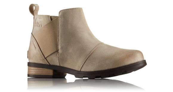 Sorel Emelie Chelsea Waterproof Suede Casual Boot, Women's, Oatmeal, 8.5 US, 1776201241-8.5