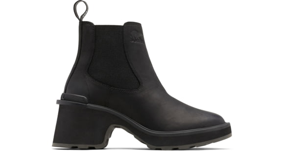 Sorel Hi-Line Heel Chelsea Boot - Womens, Black, Sea Salt, 10, 2009131-010-10