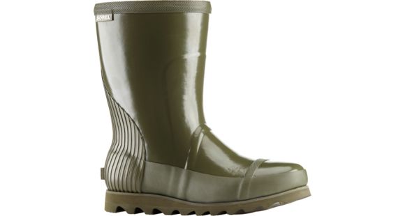 Sorel Joan Rain Short Gloss Rubber Boot - Women's-Nori/Zest-Medium-6