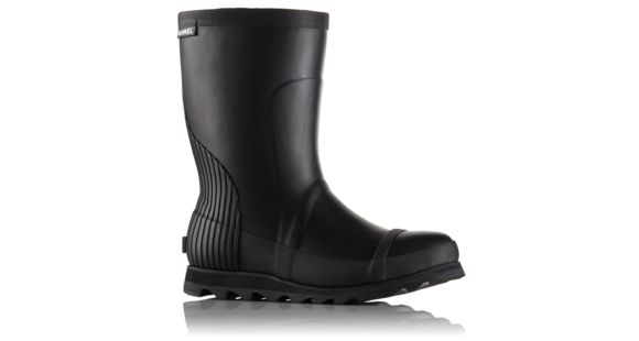 Sorel Joan Rain Short Rubber Boot, Women's, Black/Sea Salt, 7.5 US, 1717601010-7.5