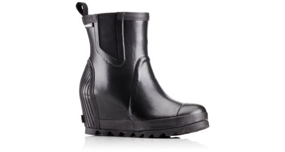 Sorel Joan Rain Wedge Chelsea Boot - Women's, Black, Sea Salt, 12, 1749241010-12