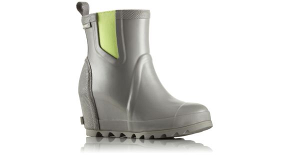 Sorel Joan Rain Wedge Chelsea Rubber Boot, Womens, Dove/Sea Salt, 6.5 US, 1776161081-6.5