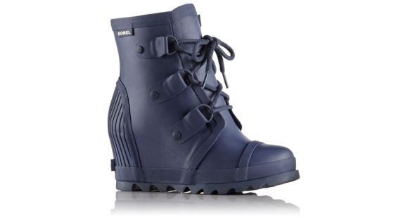 Sorel Joan Rain Wedge Rubber Boot - Women's-Nocturnal/Atmosphere-Medium-10