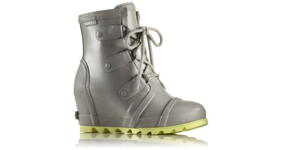 Sorel Joan Rain Wedge Rubber Boot, Women's, Dove/Sea Salt, 9.5 US, 1776151081-9.5