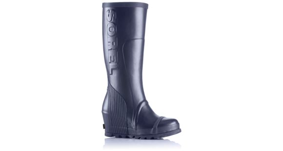 Sorel Joan Rain Wedge Tall Rubber Boot - Women's-Nocturnal/Atmosphere-Medium-7.5