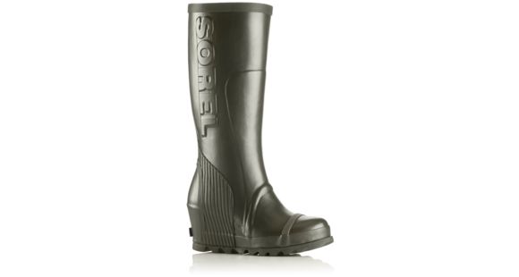 Sorel Joan Rain Wedge Tall Rubber Boot - Women's-Nori/Black-Medium-6.5