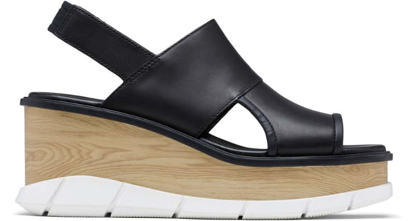 Sorel Joanie III Slingback Wedge Sandals - Women's, Black/White, 7.5 US, 1999411-010-7.5