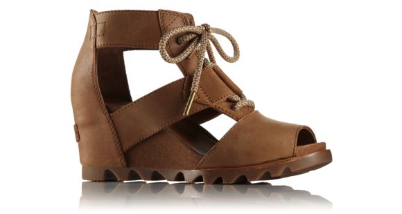 Sorel Joanie Lace Wedge Sandal, Womens, Camel Brown, 6 US, 1775931224-6