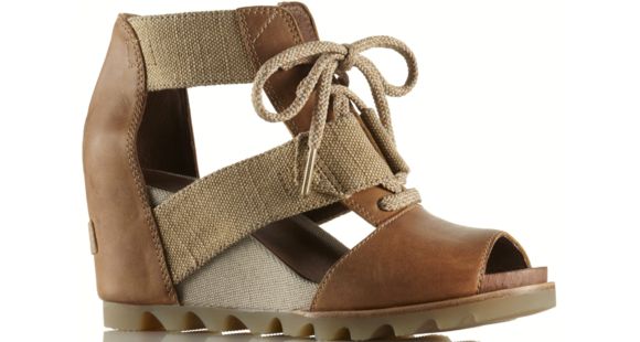 Sorel Joanie Lace Wedge Sandal - Women's-Curry/British Tan-Medium-7