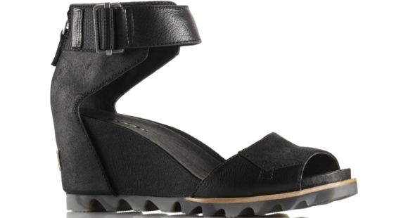 Sorel Joanie Sandal - Women's-Black/Oyster-Medium-7.5