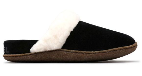 Sorel Nakiska Slide II Slipper - Women's, Black, Natural, 8, 1807871010-8