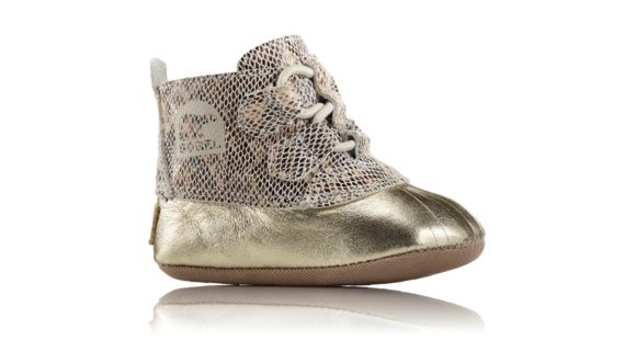 Sorel Out 'N About Baby Bootie Suede Casual Boot, Youth, Fawn/Pale Gold, 2 US, 1797901920-2