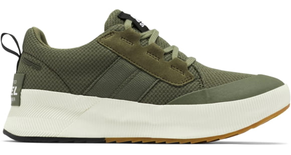 Sorel Out N About III Low Sneaker Waterproof - Womens, Stone Green, Sea Salt, 8, 2019631-397-8