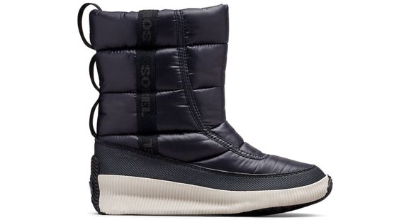 Sorel Out N About Puffy Mid - Women's, SHINY Black, 11, 1876881010-11