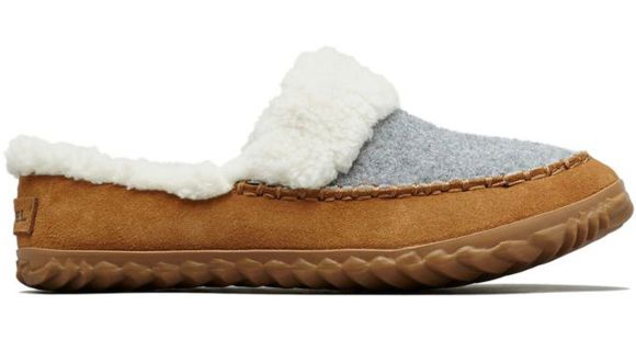 Sorel Out N About Slide Slipper - Women's, Light Grey, Elk, 10.5, 1759331060-10.5