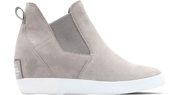 Sorel Out N About Slip-On Wedge Boots - Women's, Chrome Grey/White, 7.5 US, 2033021-061-7.5