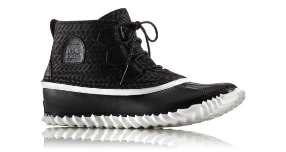 Sorel Out 'N About Textile Casual Boot, Women's, Black/Sea Salt, 12 US, 1797801010-12
