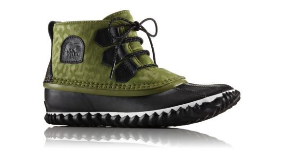 Sorel Out 'N About Textile Casual Boot, Women's, Olive Drab/Black, 5.5 US, 1798031389-5.5