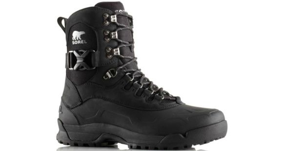 Sorel Paxson Tall  Waterproof Winter Boot - Men's-Black/Shark-Medium-9.5