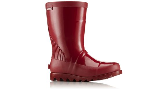 Sorel Rain Boot Gloss, Youth, Red Dahlia/Candy Apple, 2 US, 1797961660-2